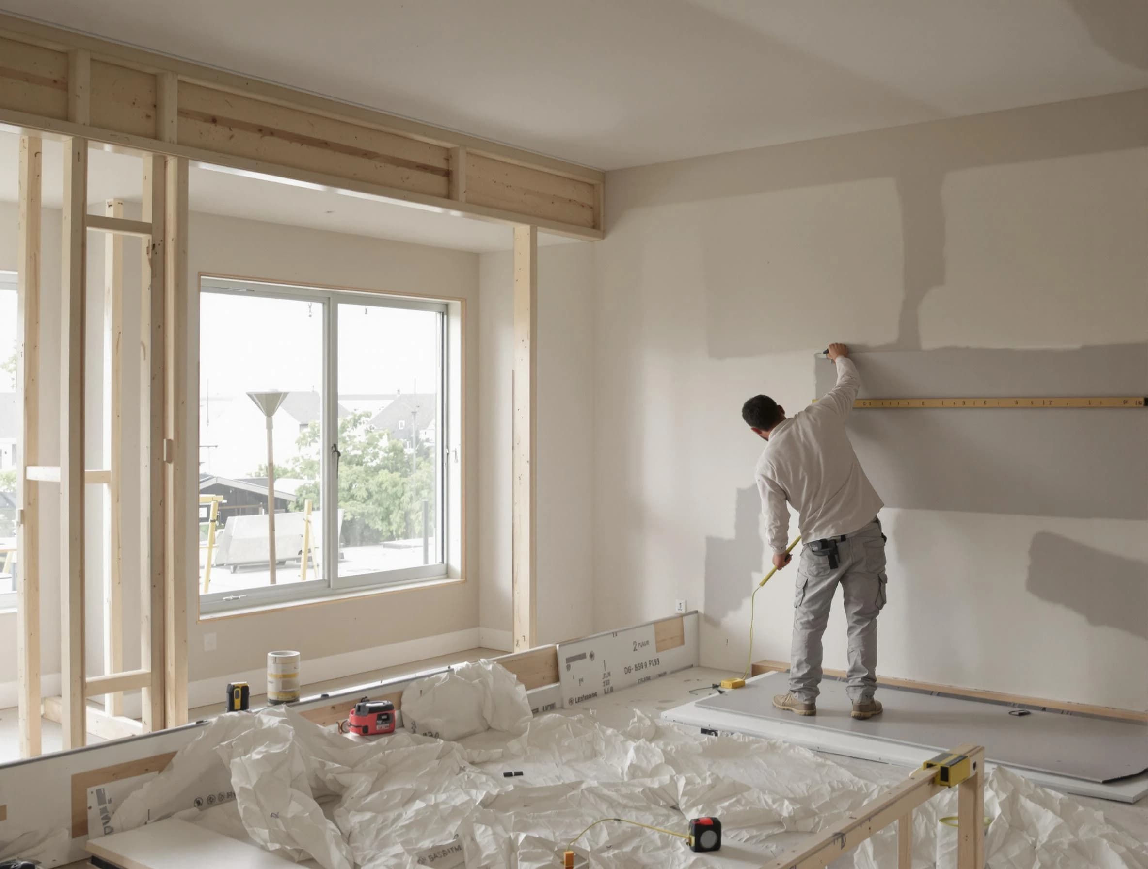 Mayfield Heights House Painters installing new drywall in Mayfield Heights, OH