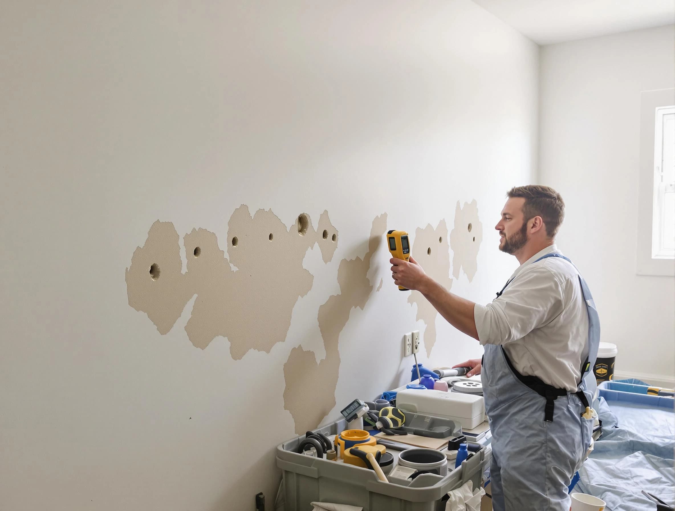 Mayfield Heights House Painters repairing damaged drywall in Mayfield Heights