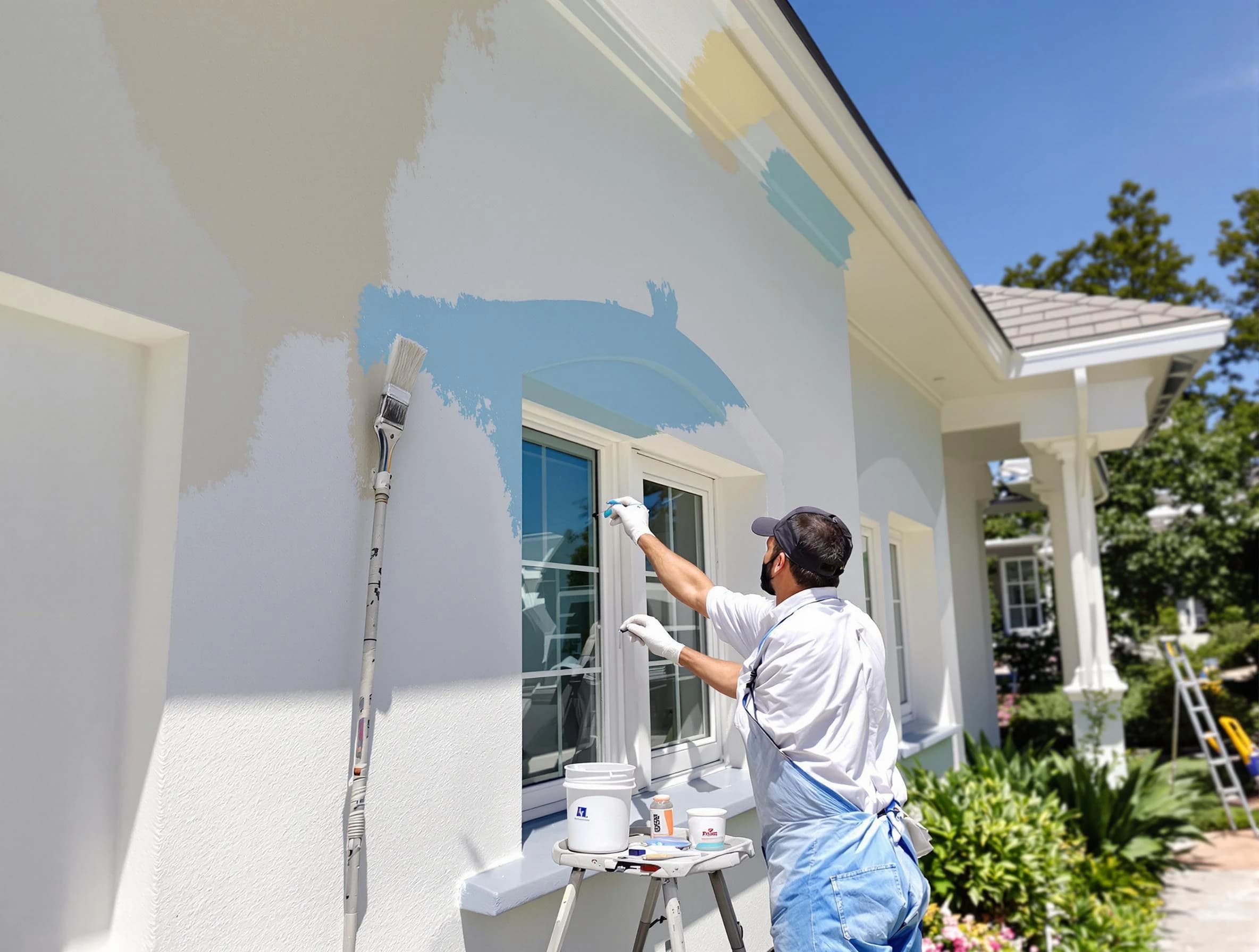 Mayfield Heights House Painters professional painting the exterior of a house in Mayfield Heights, OH