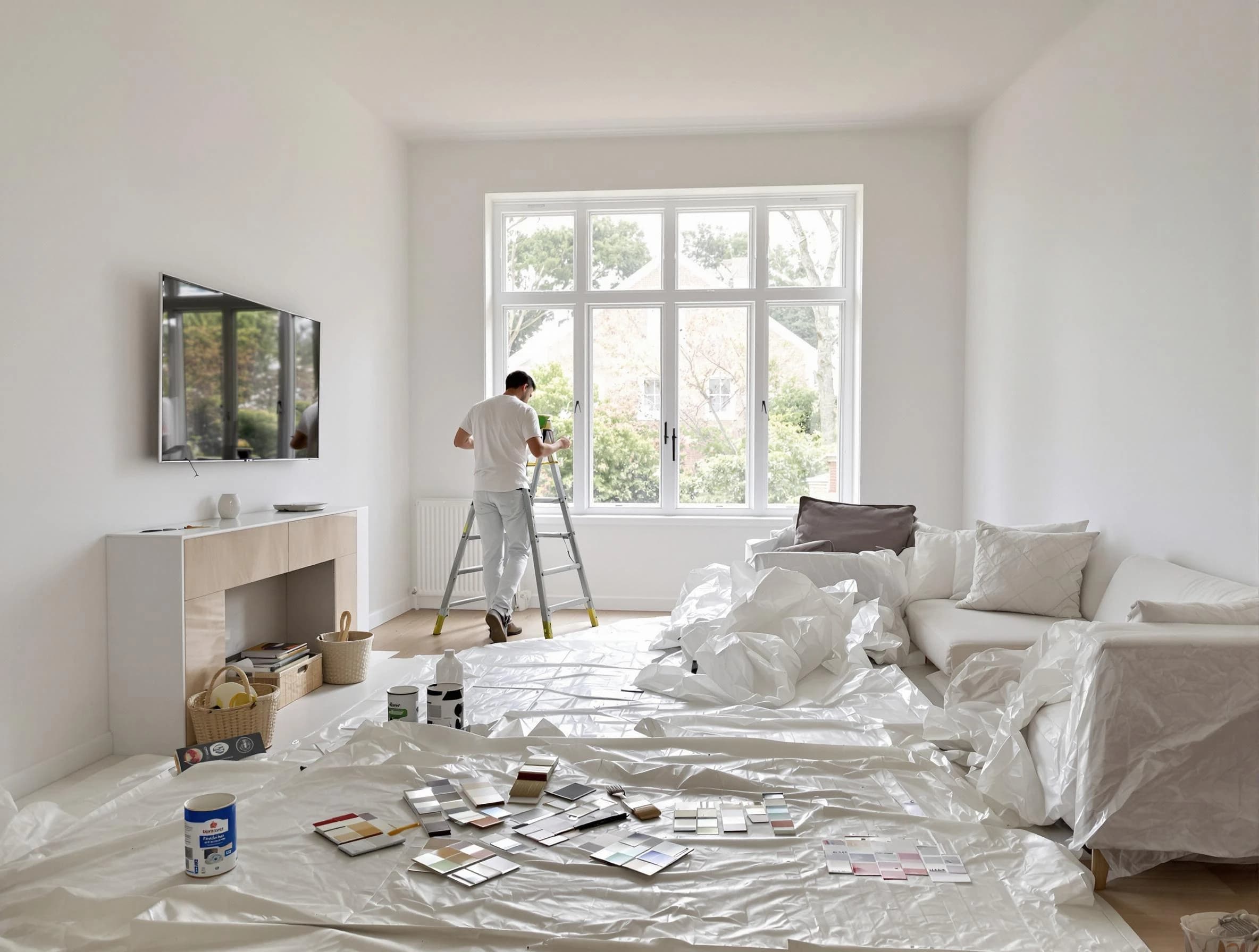 Mayfield Heights House Painters professional applying interior paint in Mayfield Heights, OH